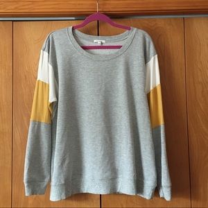 Color block pullover sweatshirt